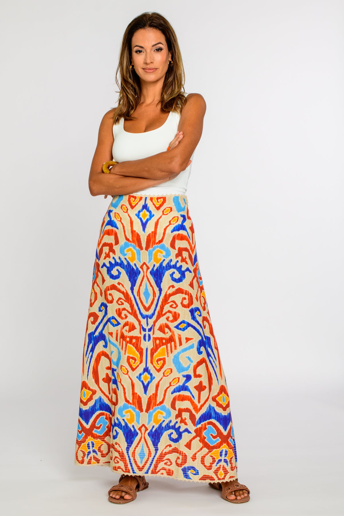 Anita Skirt in Ikat Multi
