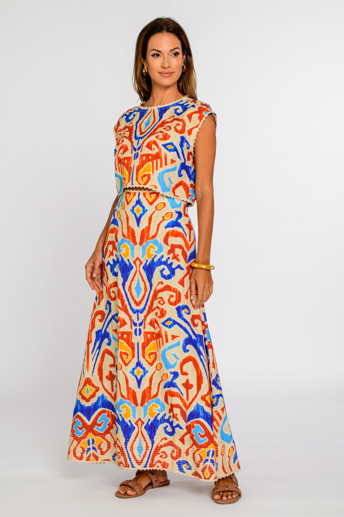Anita Skirt in Ikat Multi