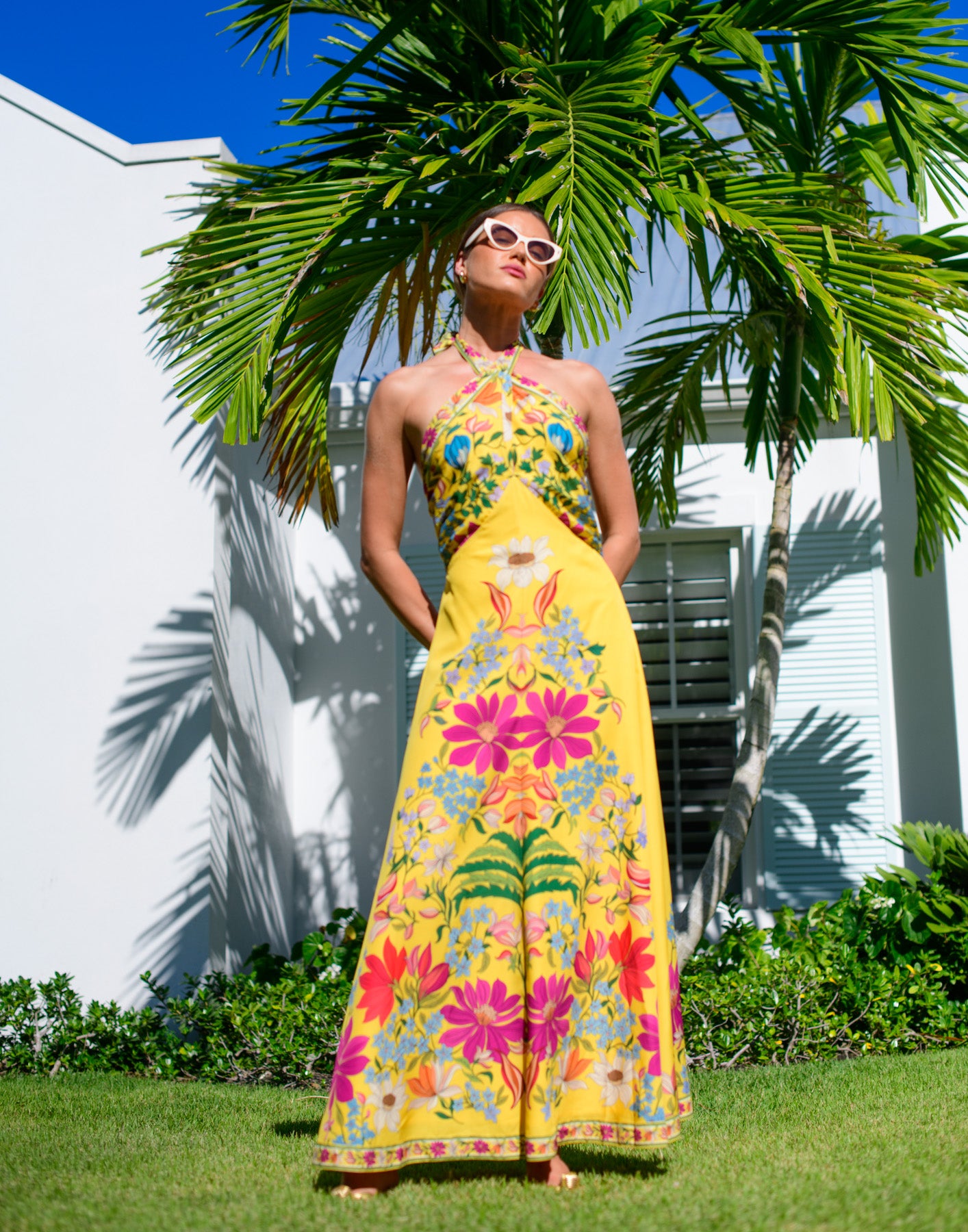 Aubrey Dress in Tapestry Yellow