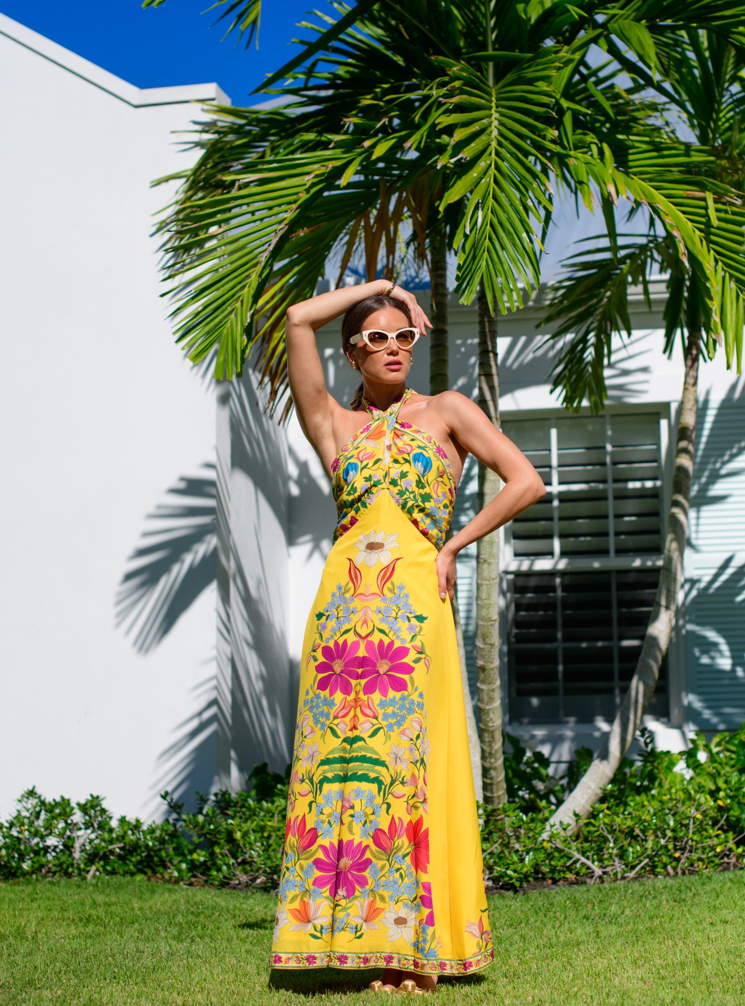 Aubrey Dress in Tapestry Yellow