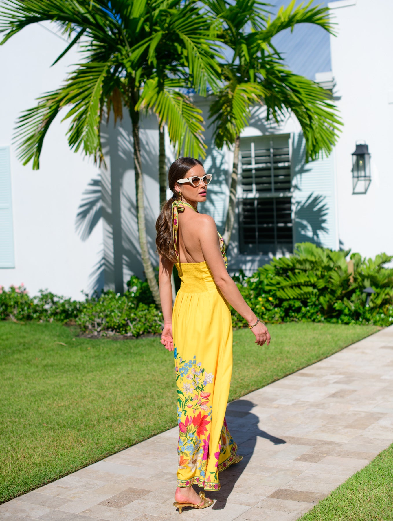 Aubrey Dress in Tapestry Yellow