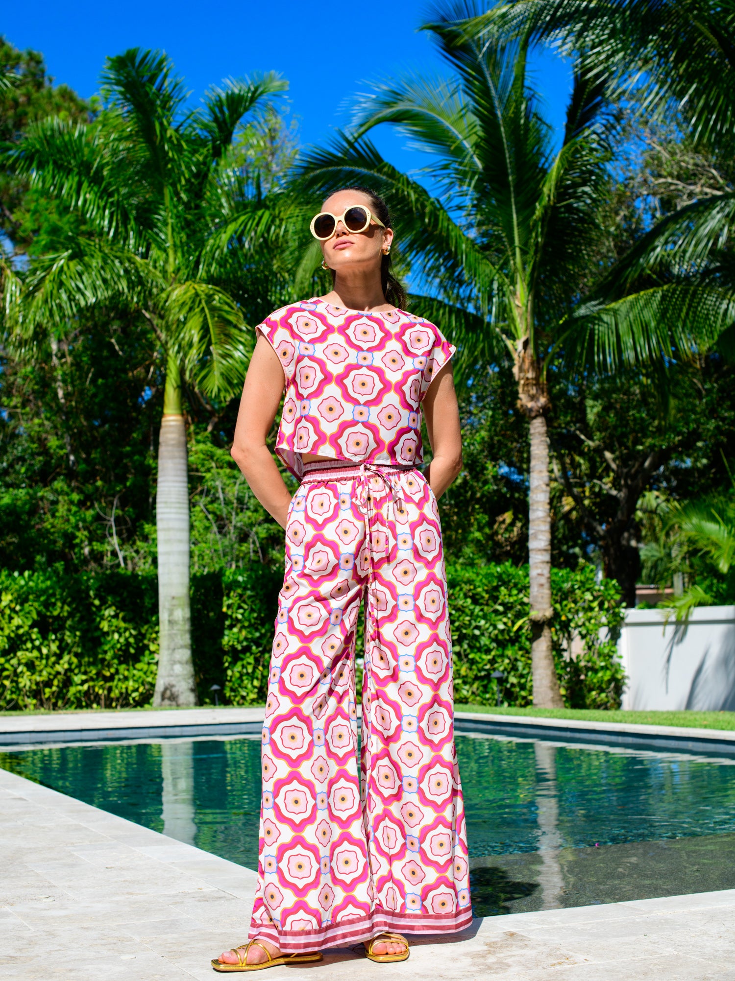 Presley Pant in Trellis Pink
