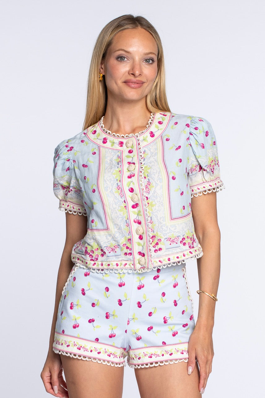 Coco Top in Cherries – Elizabeth Ackerman Designs, LLC