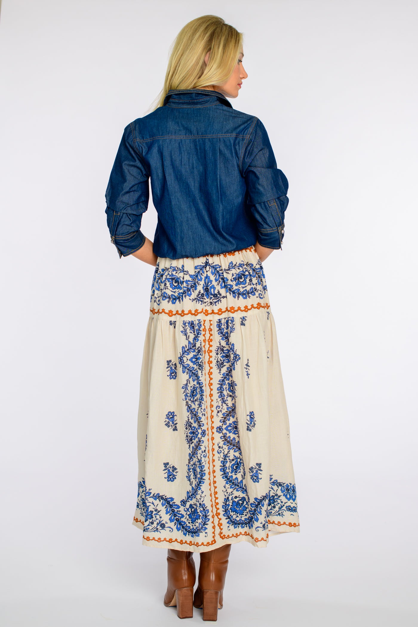 Phoebe Skirt in Handkerchief Ivory