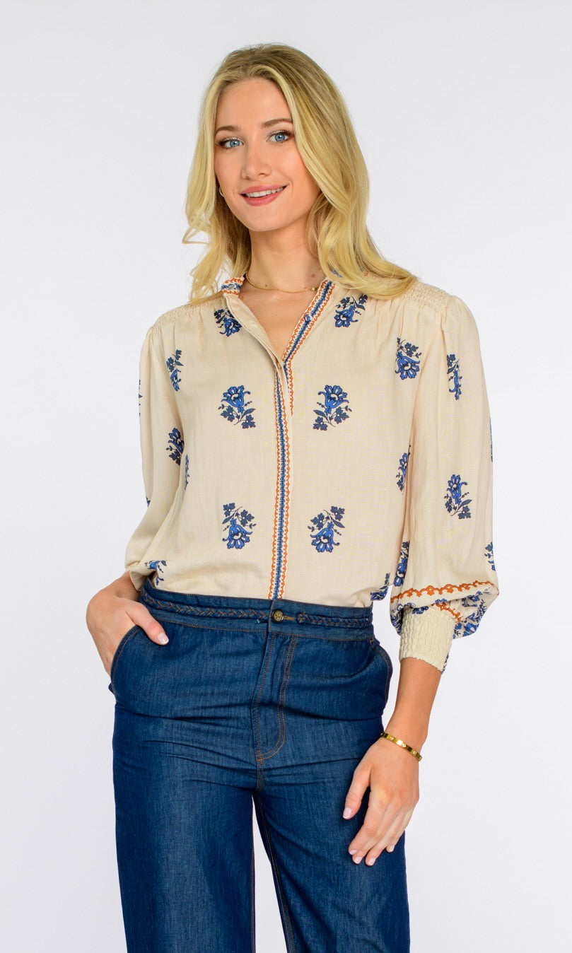 Emily Top in Handkerchief Ivory