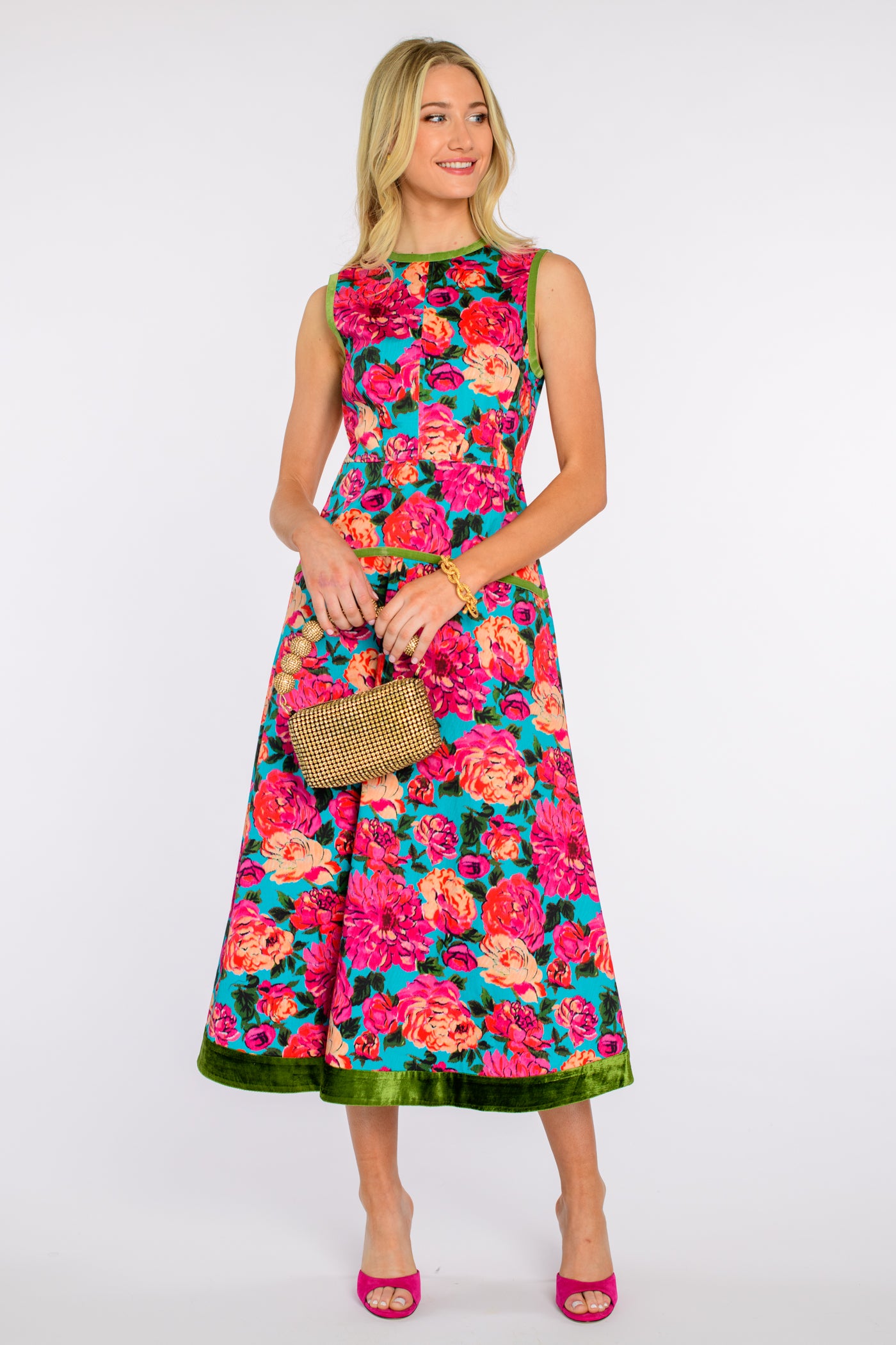 Claire Dress in Vintage Roses