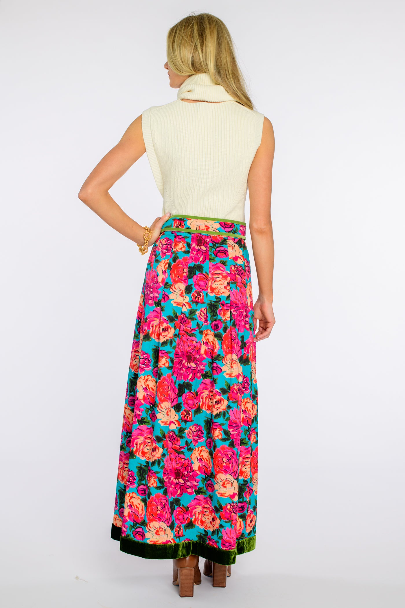 Peyton Skirt in Vintage Roses