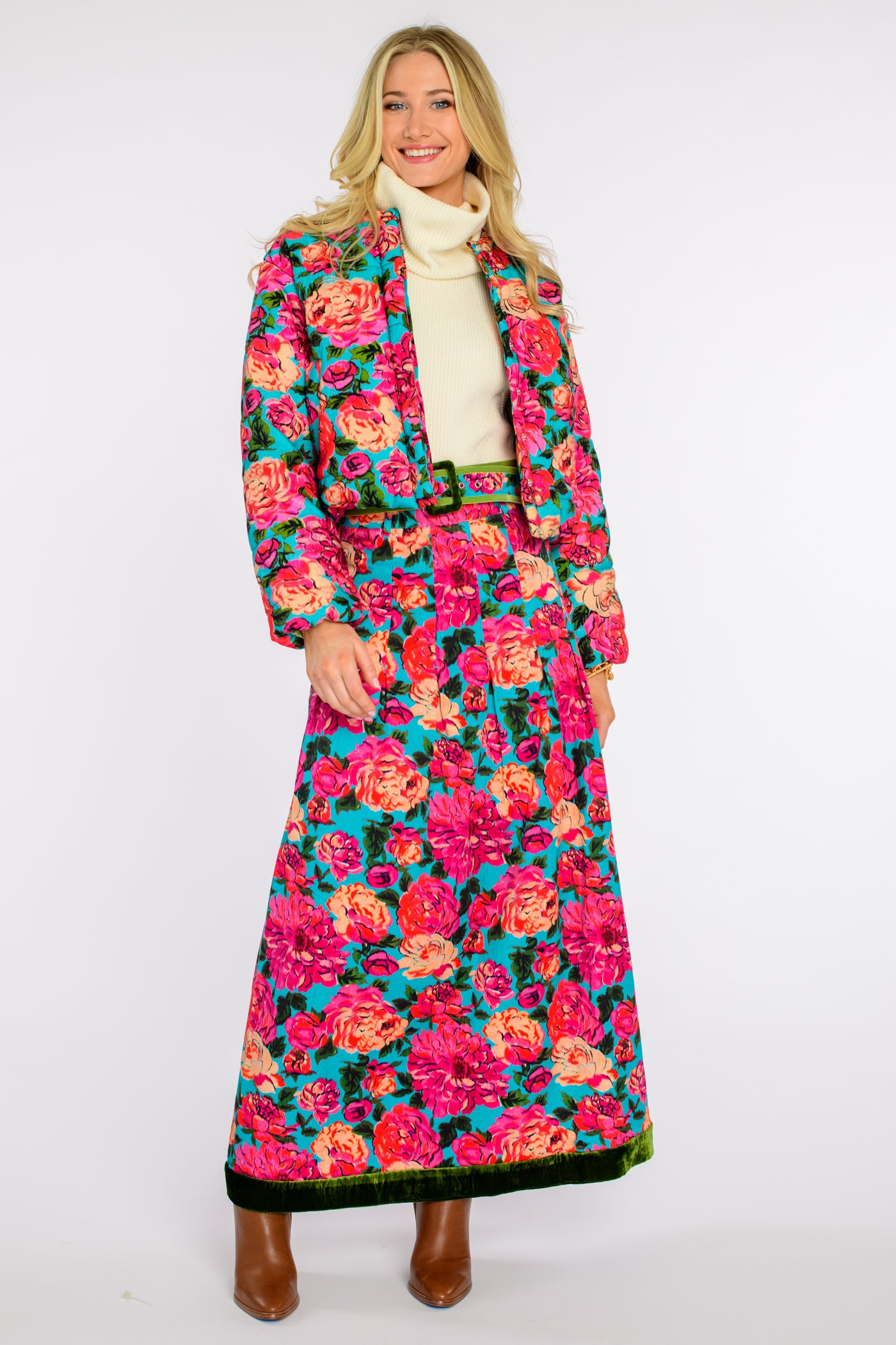 Peyton Skirt in Vintage Roses
