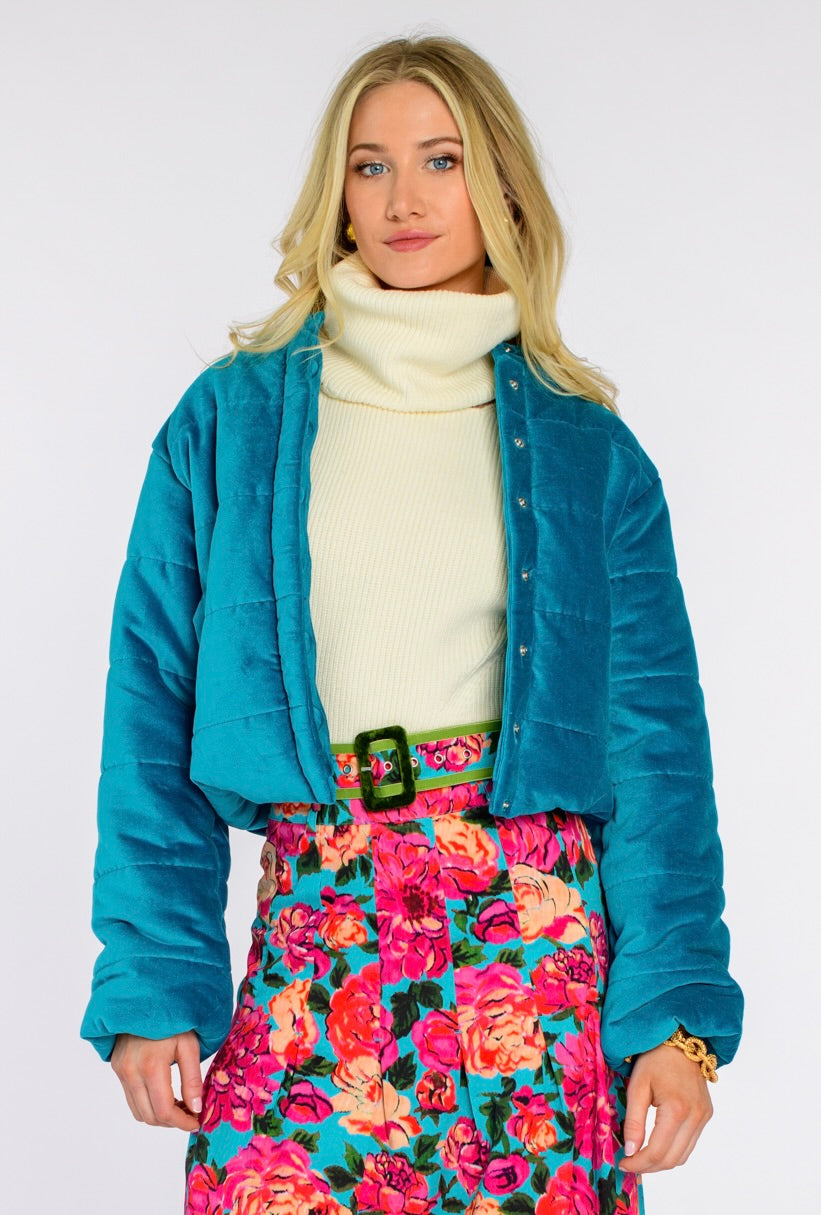 Frankie Bomber in Turquoise