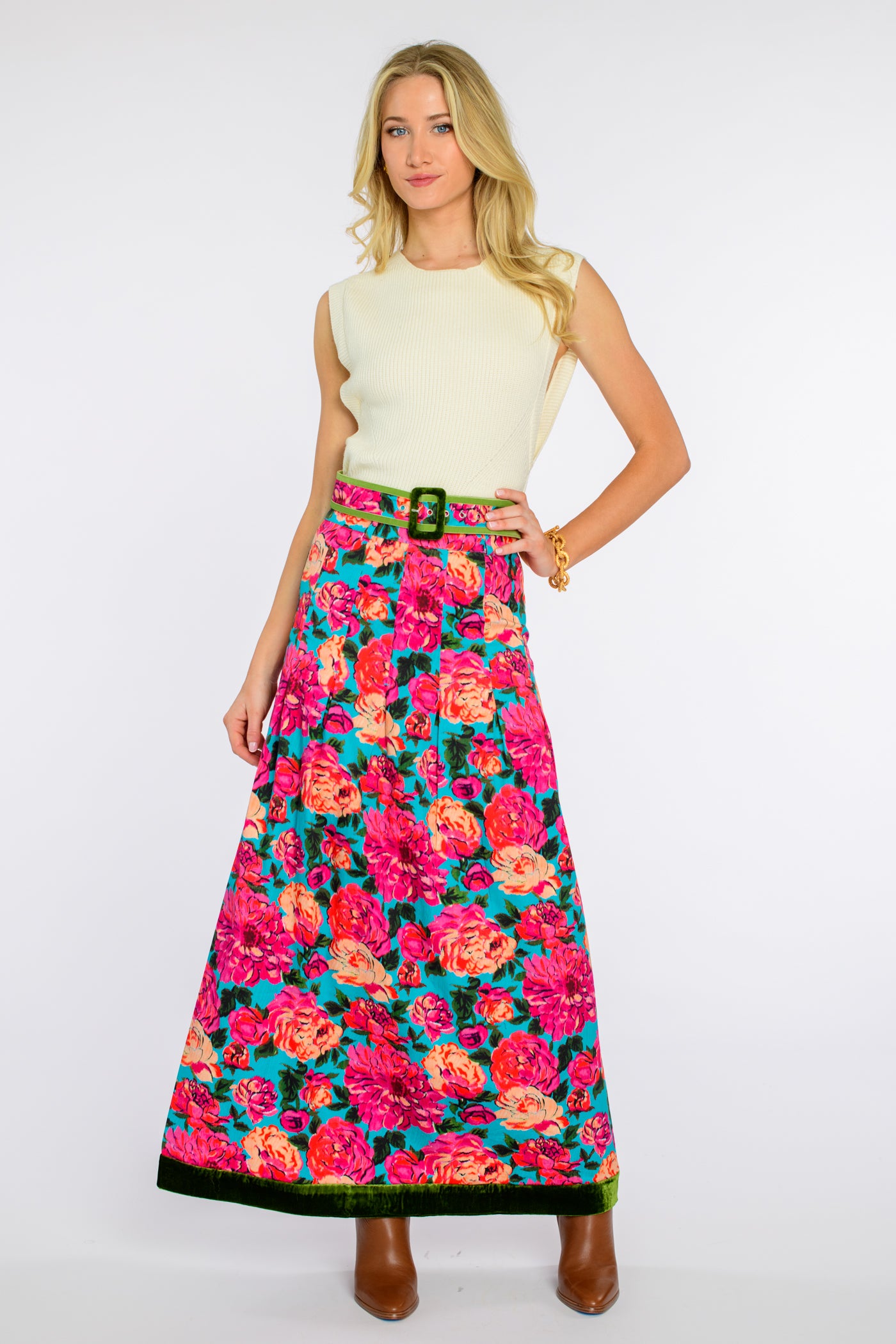 Peyton Skirt in Vintage Roses