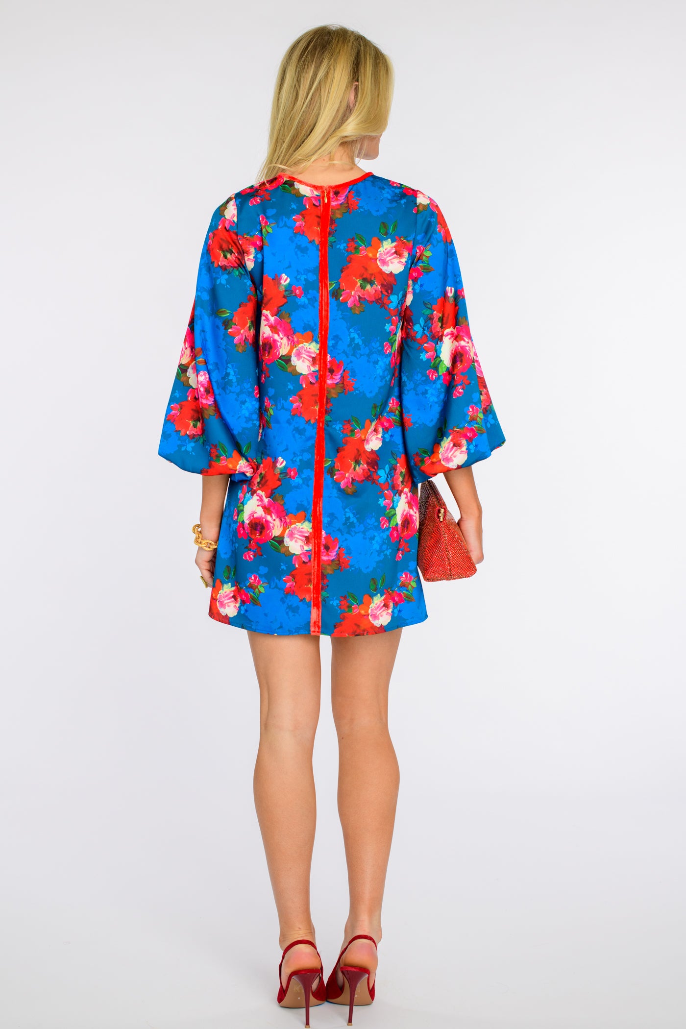 London Dress in Holiday Chintz Teal