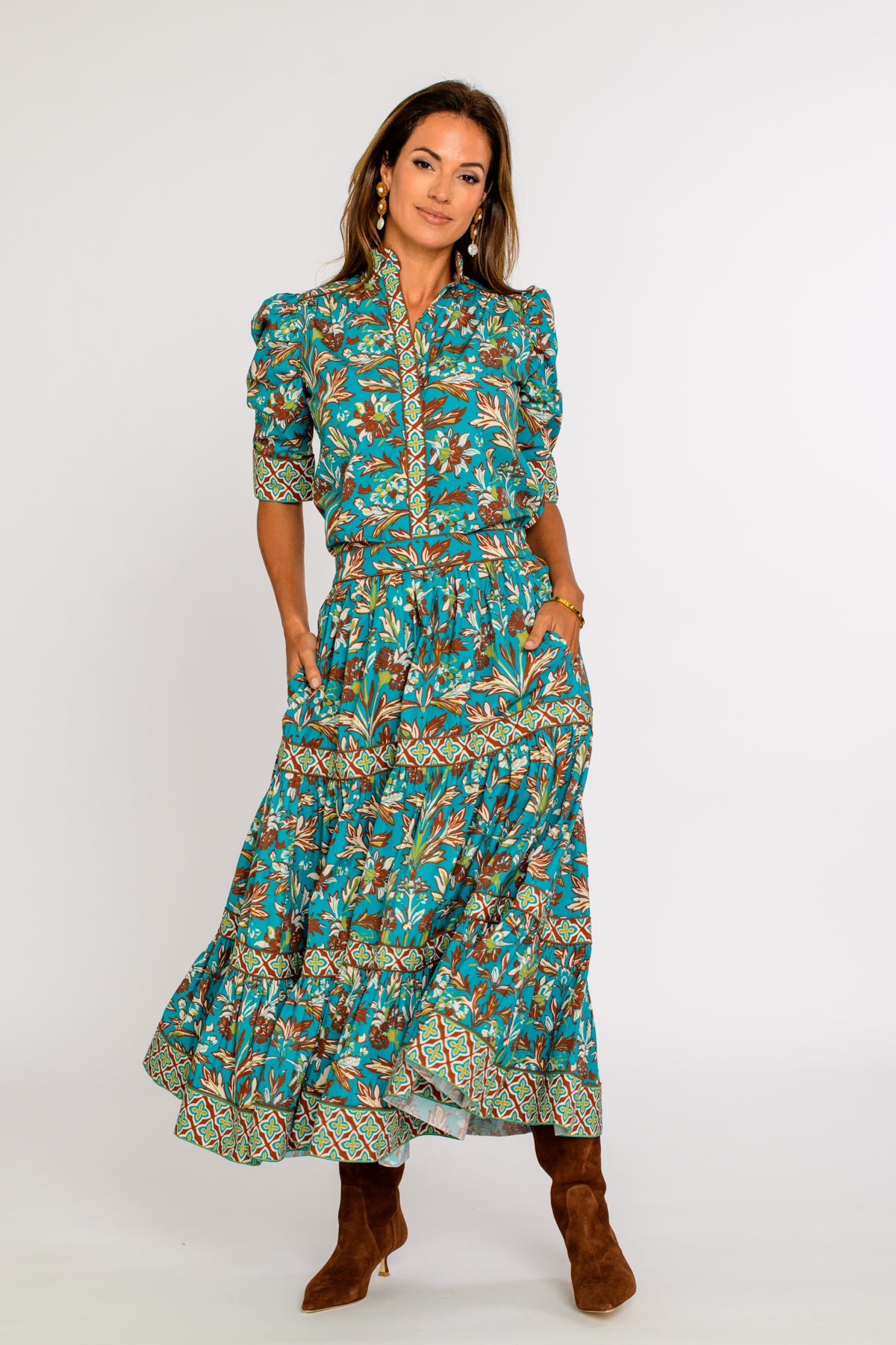 Ruthie Top in Grandeur Turquoise