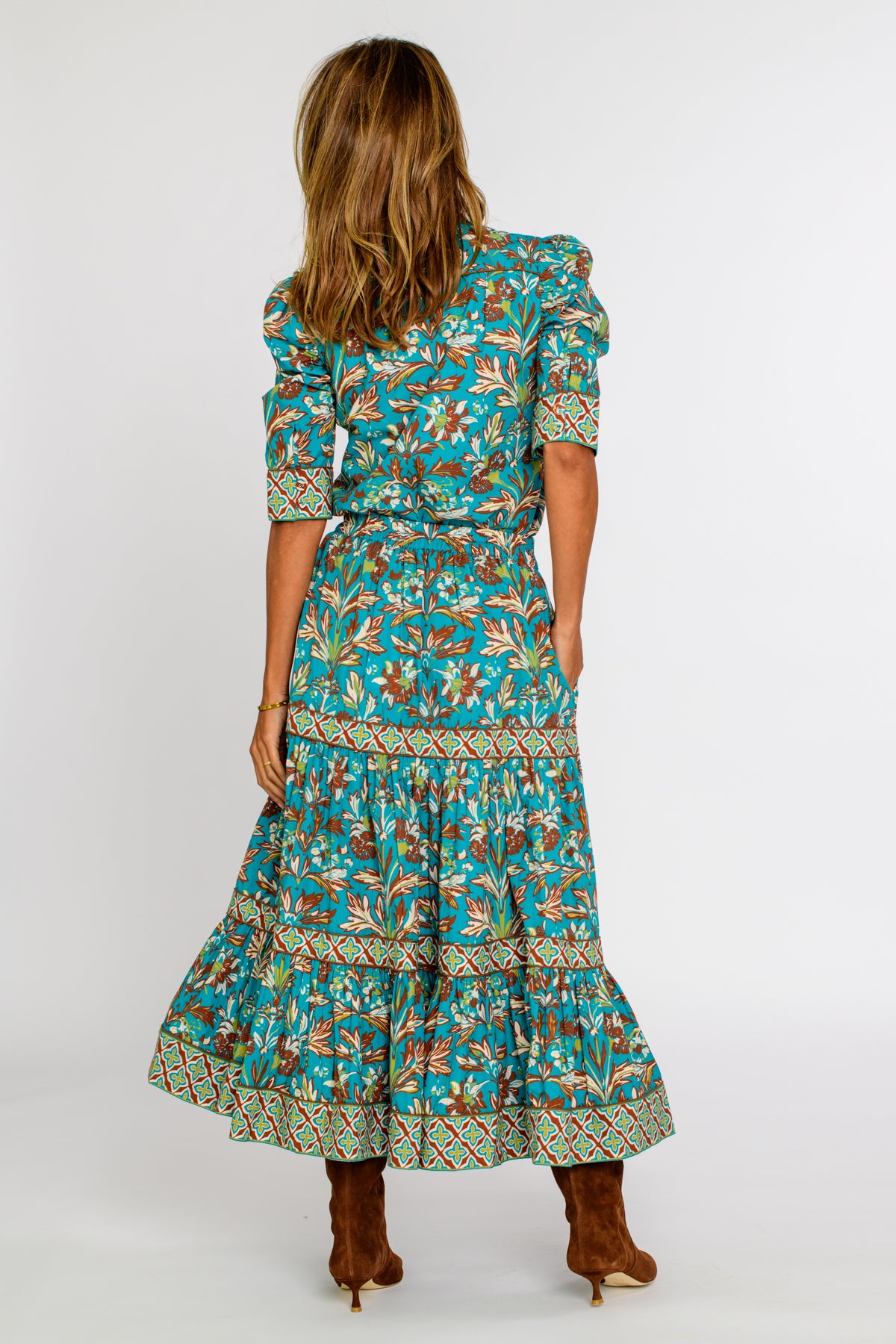 Mae Skirt in Grandeur Turquoise