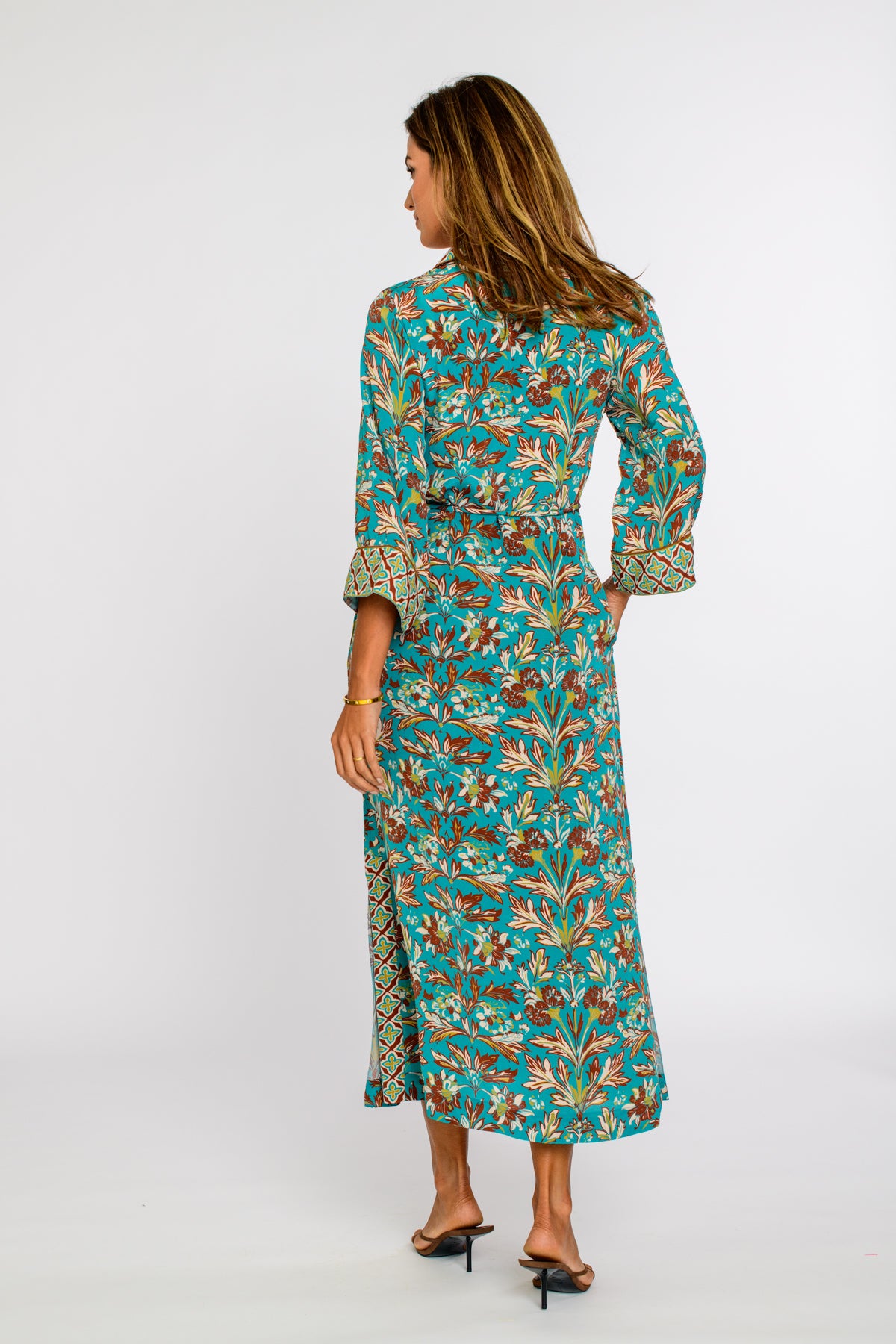 Talia Dress in Grandeur Turquoise