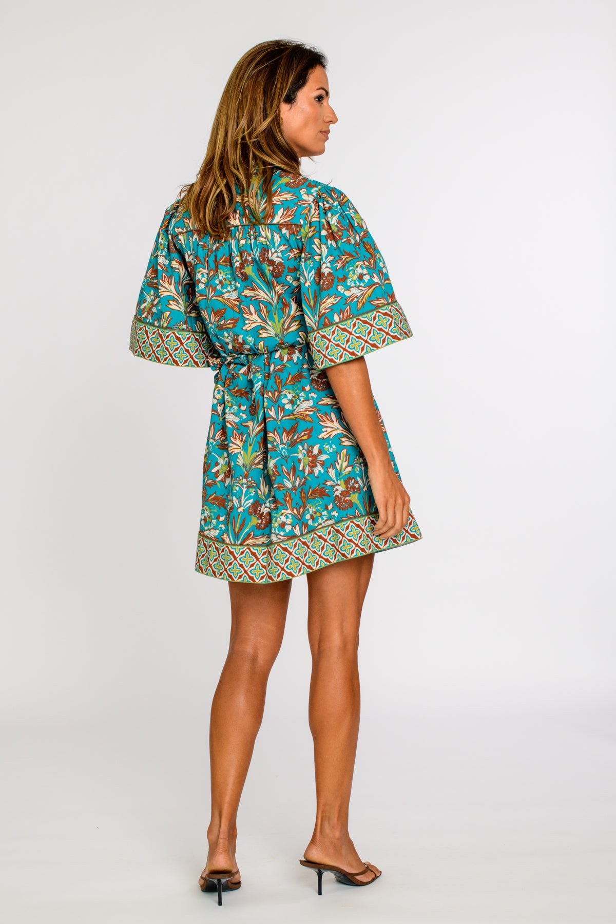 Evelyn Dress in Grandeur Turquoise