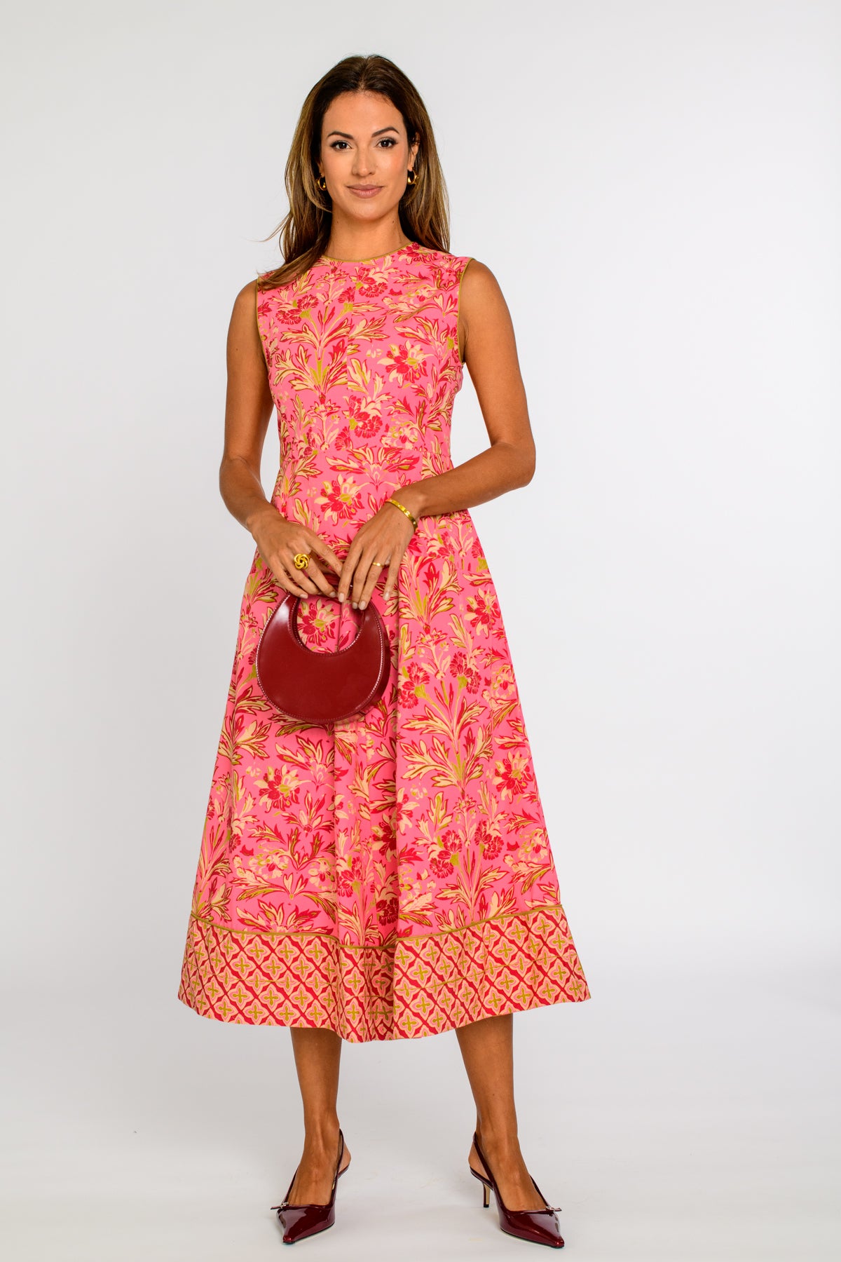 Claire Dress in Grandeur Cherry
