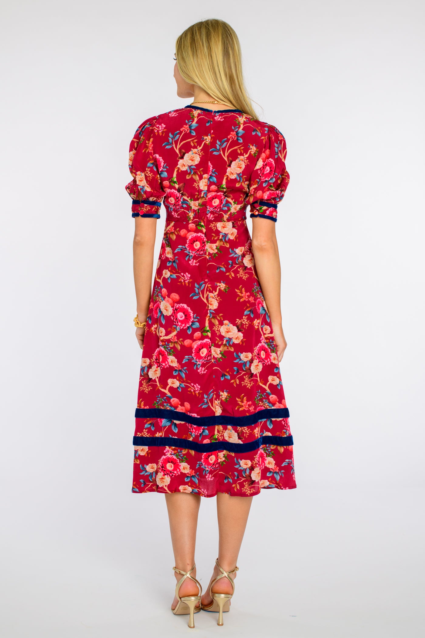 Reese Dress in Chinoiserie Scarlett
