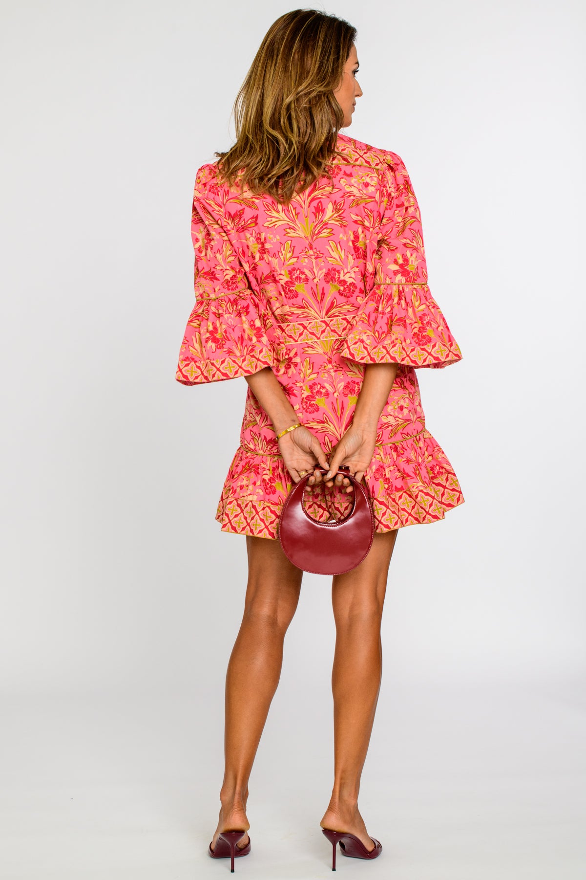 Frances Dress in Grandeur Cherry