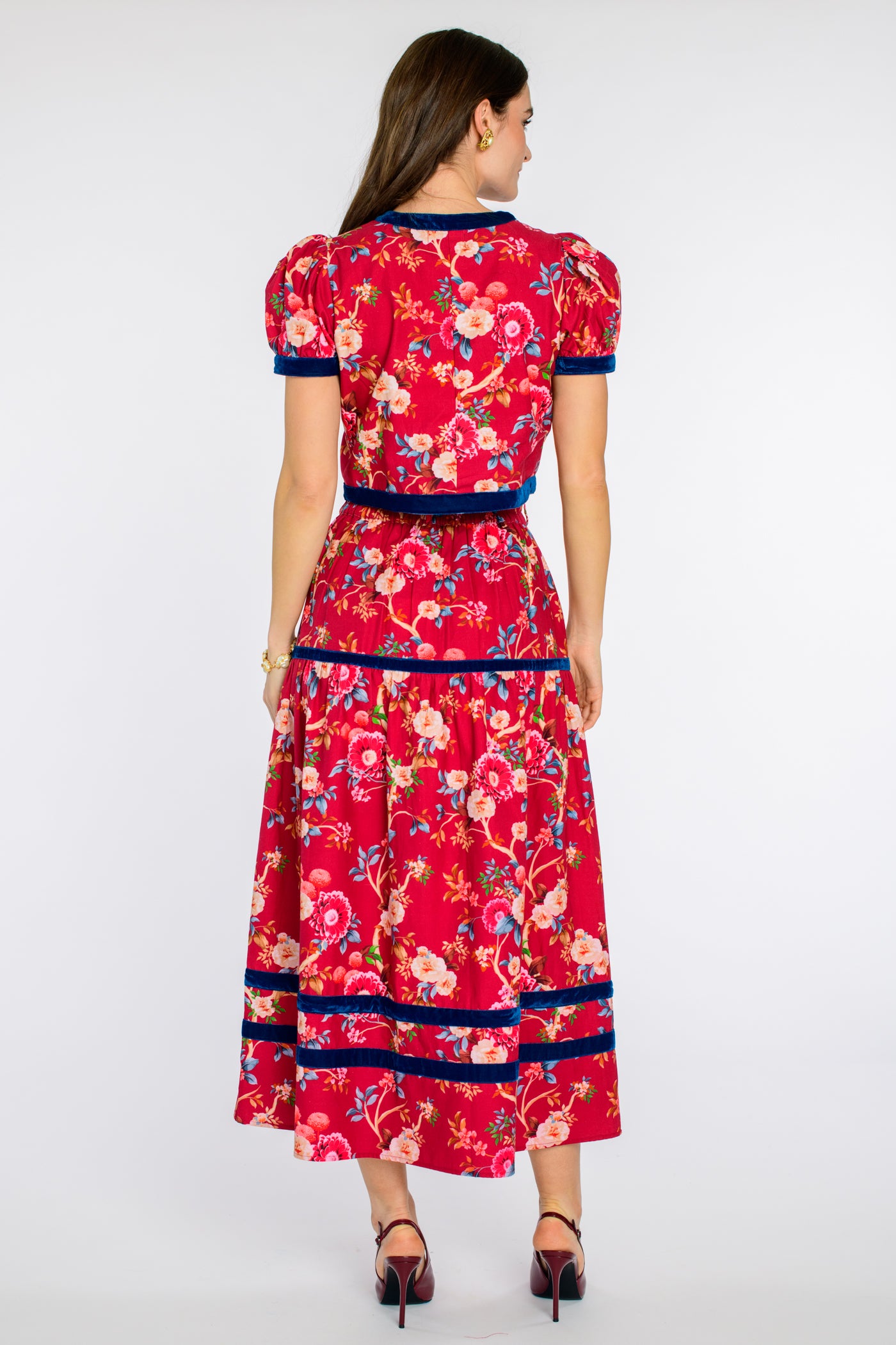 Coco Top in Chinoiserie Scarlett