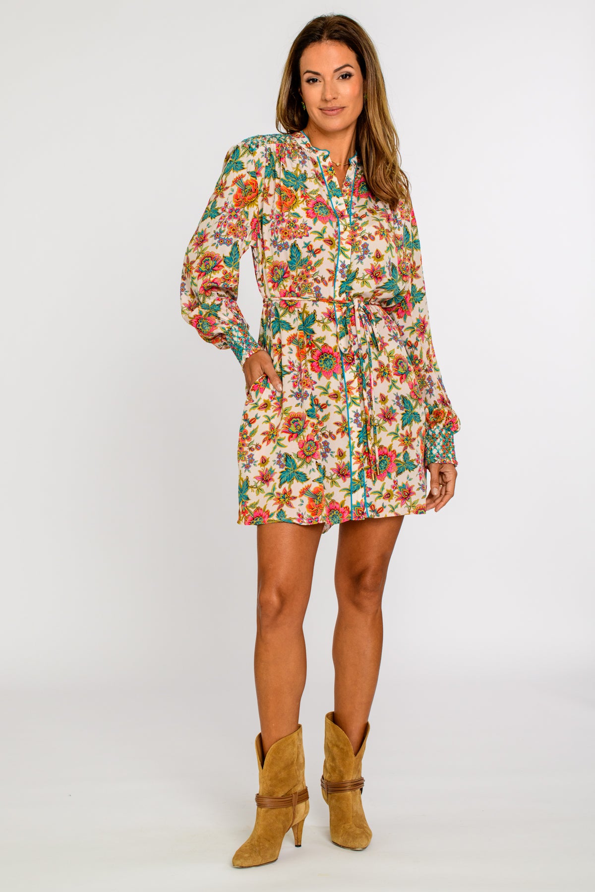 Tara Dress in Wallflower Ivory