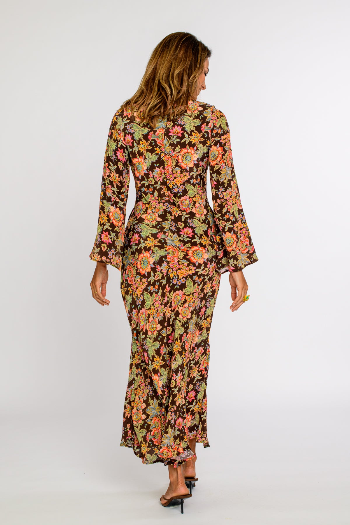 Lily Dress in Wallflower Brown