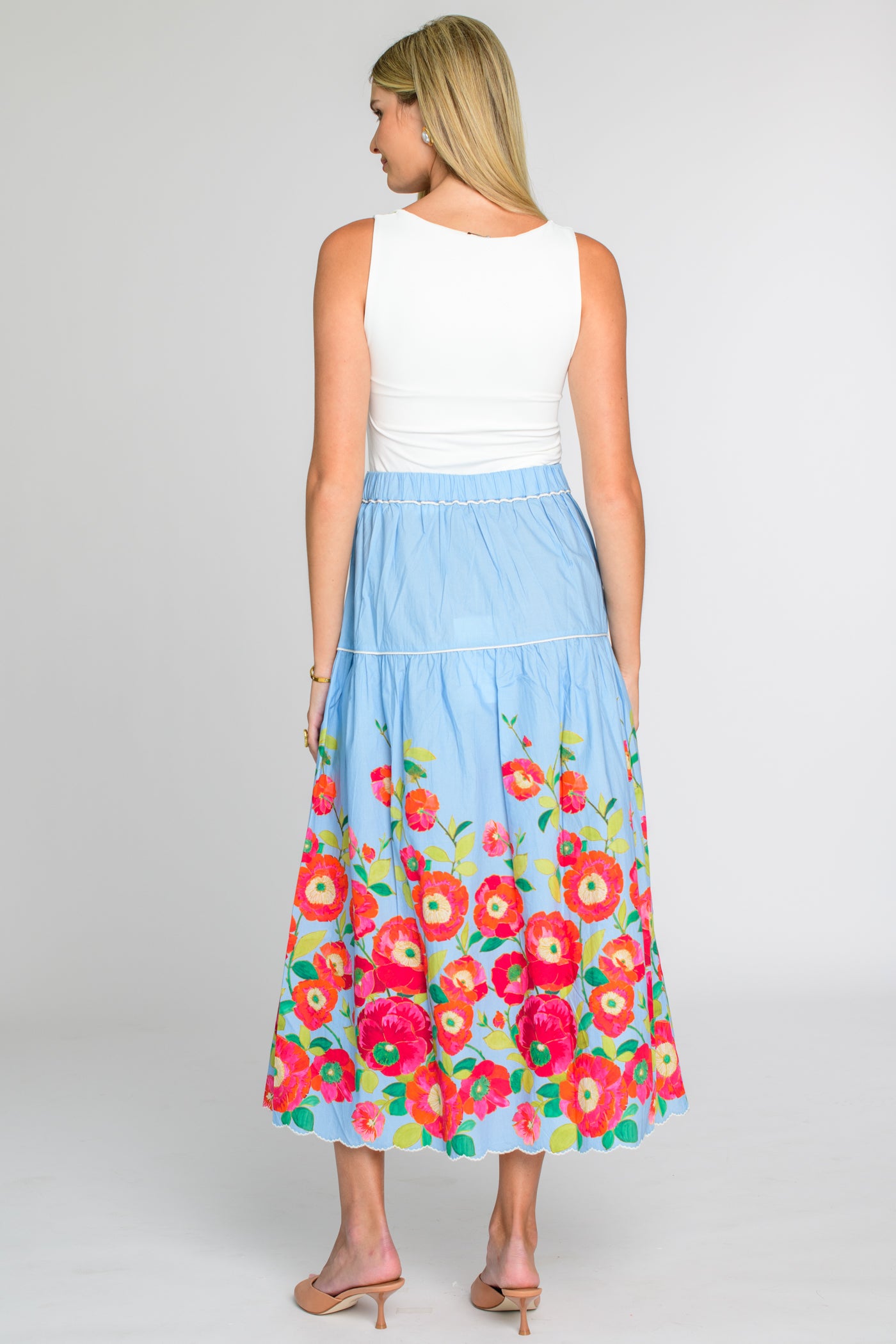 Phoebe Skirt in Poppy Patch Blueberry – Elizabeth Ackerman Designs