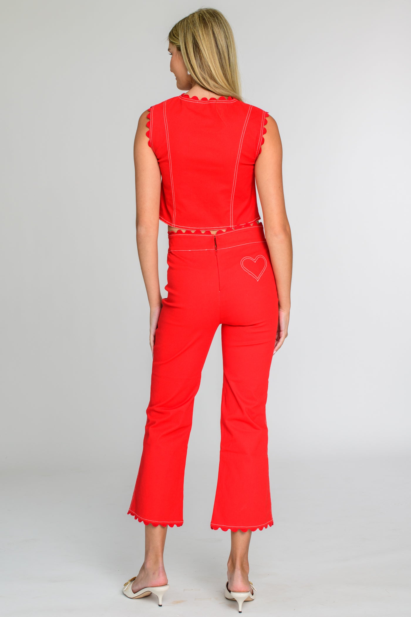 Jojo Pants in Poppy Red – Elizabeth Ackerman Designs, LLC