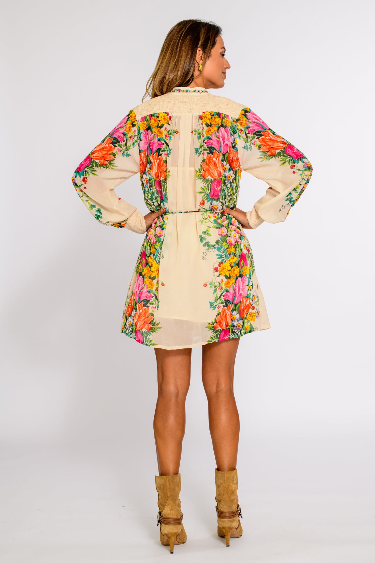 Tara Dress in Centerpiece Ivory