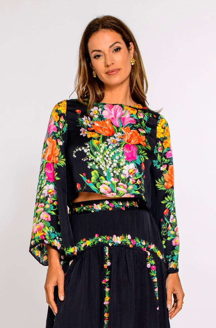 Gia Top in Centerpiece Black