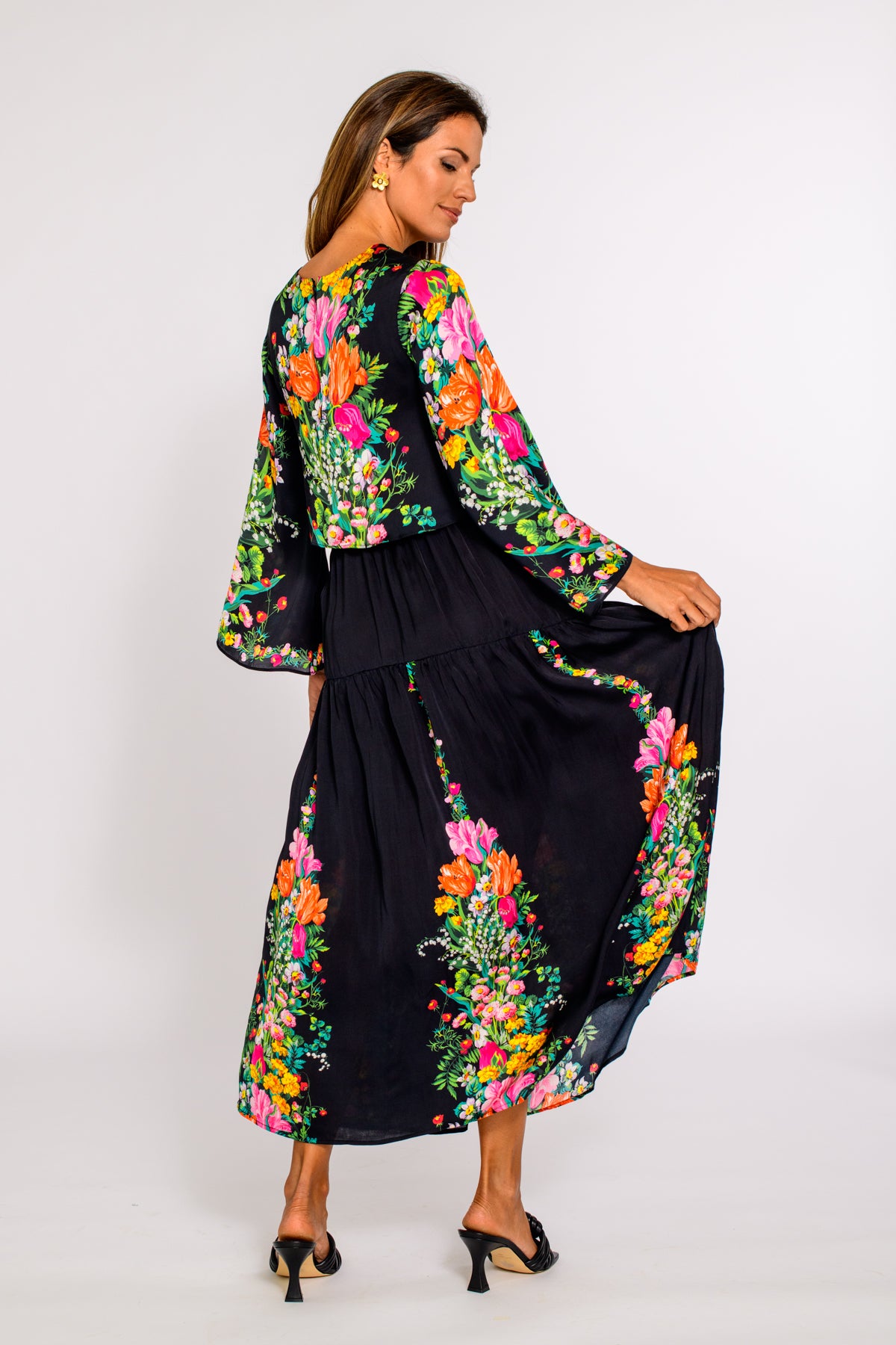 Phoebe Skirt in Centerpiece Black