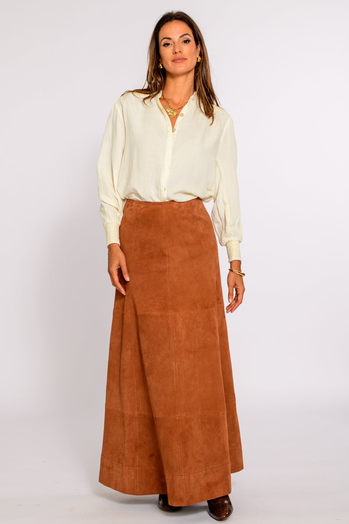 Anita Skirt in Goat Suede