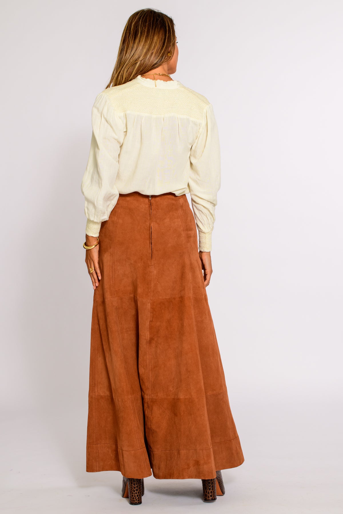Anita Skirt in Goat Suede