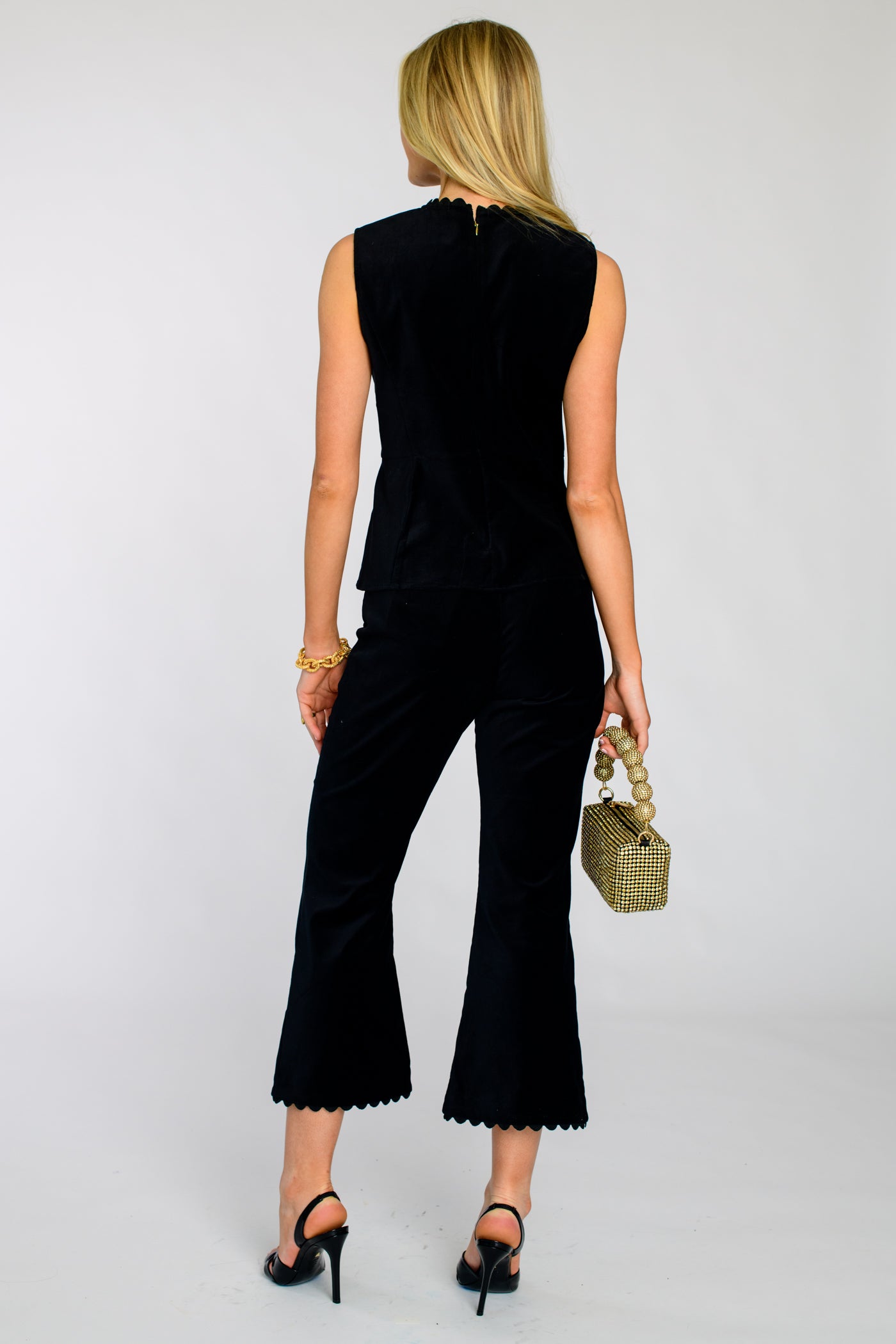Claire Top in Black Velvet
