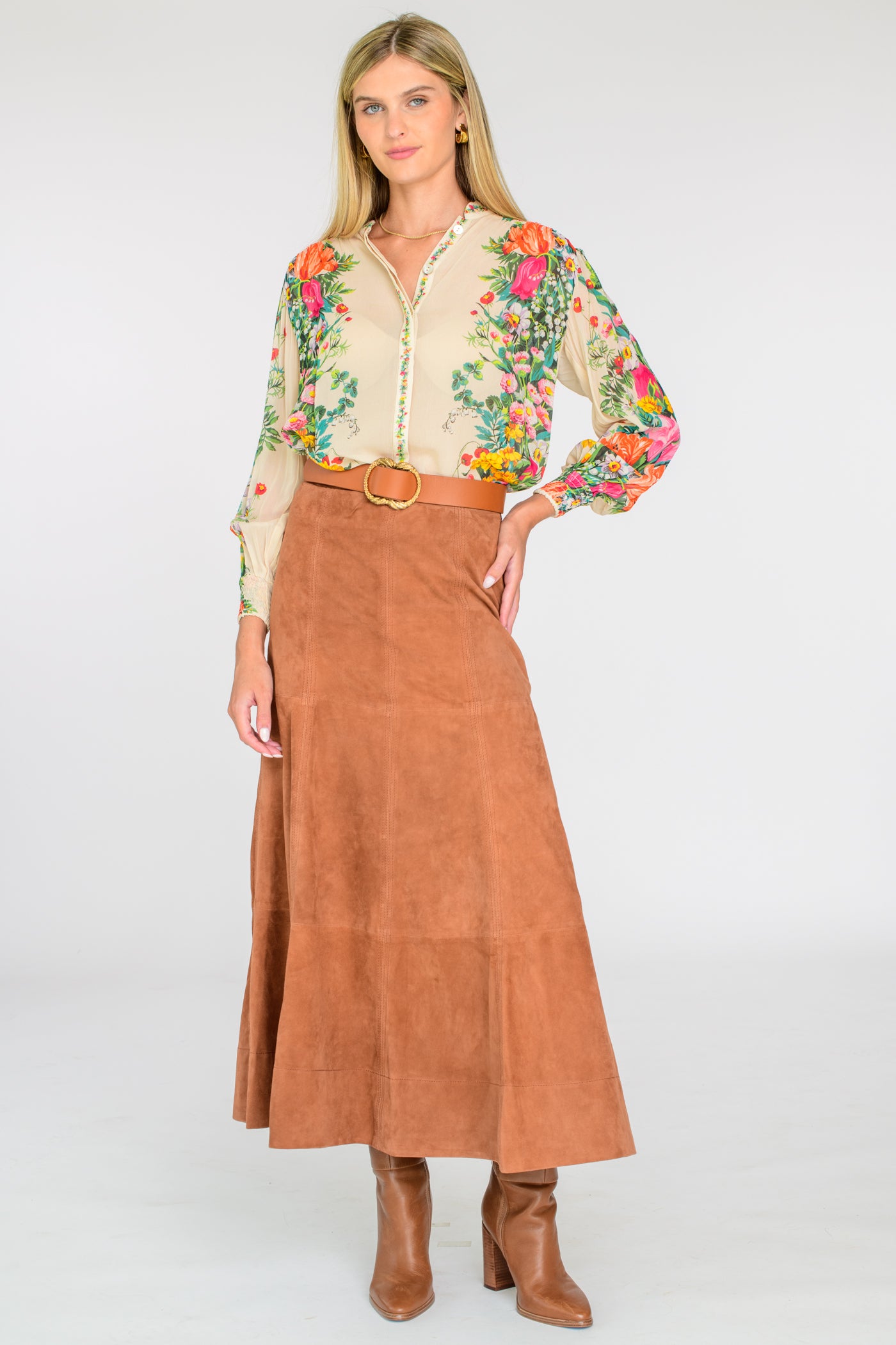 Emily Top in Centerpiece Ivory