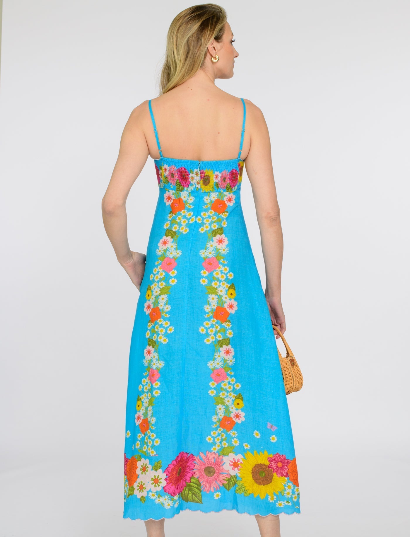 Annalisa Dress in Wildflower Aqua