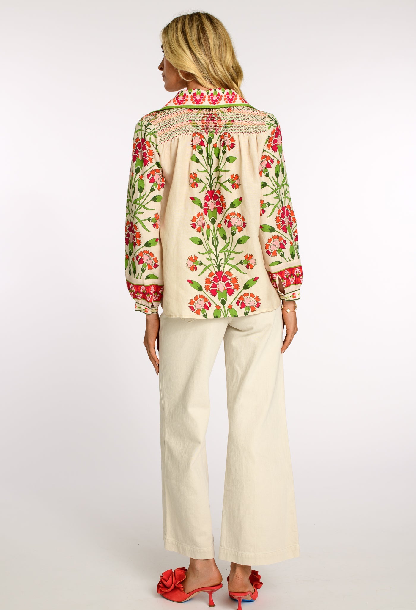 Lucia Top in Indian Flower Ivory