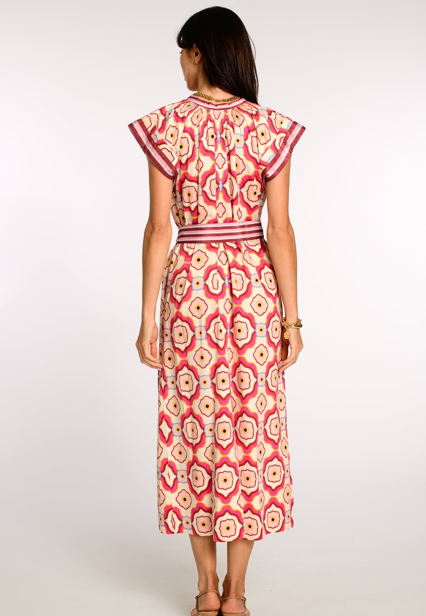 Kate Dress in Trellis Pink