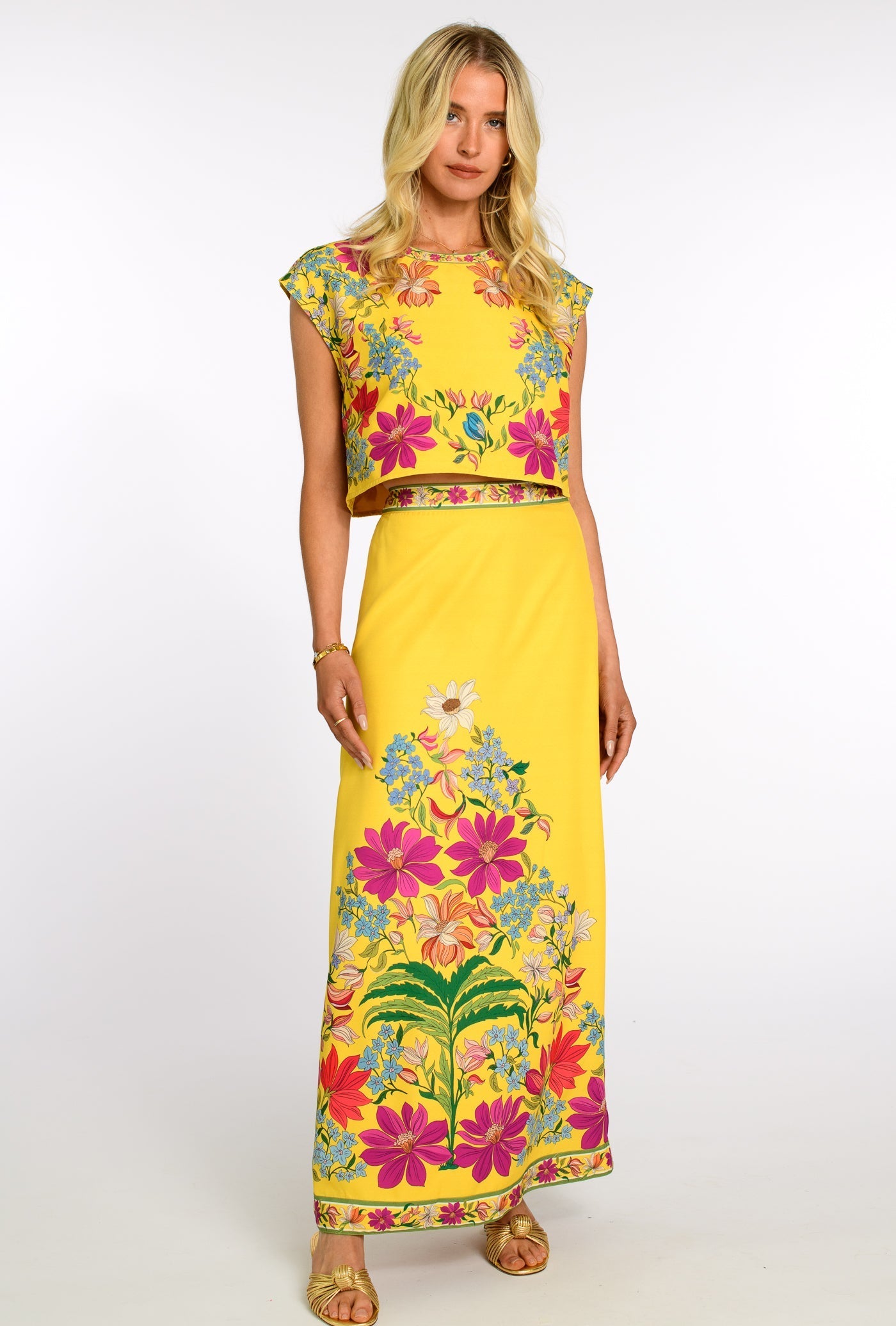 Mila Skirt in Tapestry Yellow