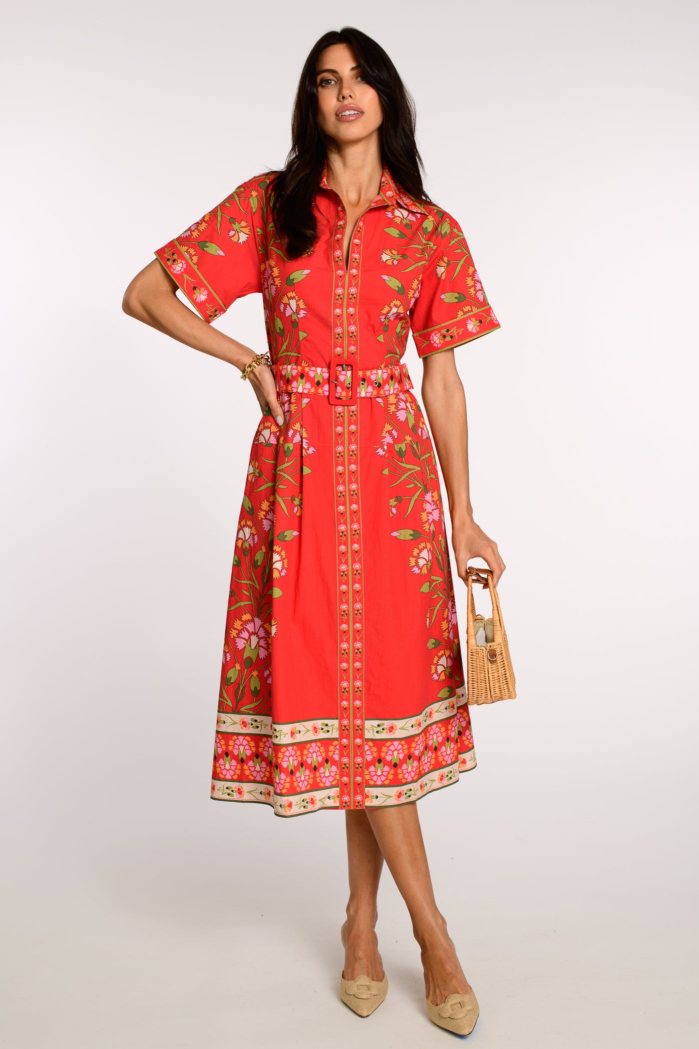 Collins Dress in Indian Flower Poppy