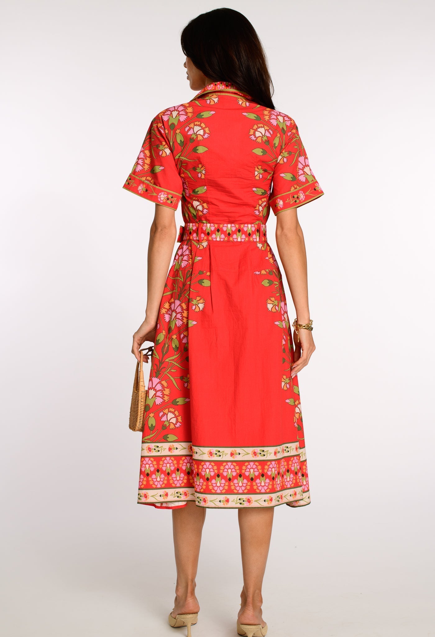 Collins Dress in Indian Flower Poppy