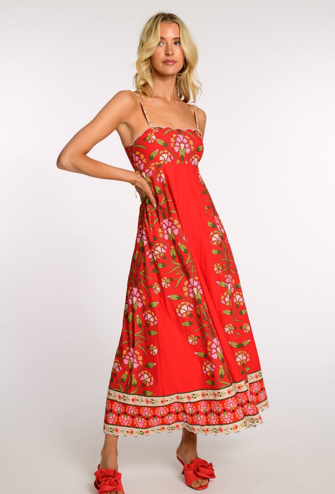 Annalisa Dress in Indian Flower Poppy