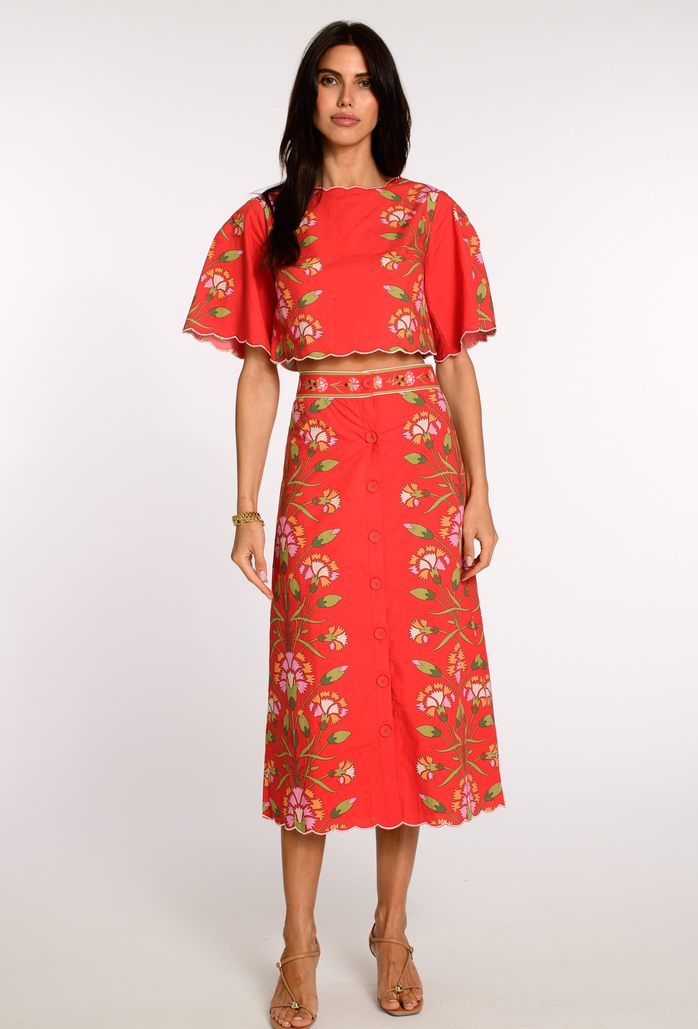 Frannie Skirt in Indian Flower Poppy