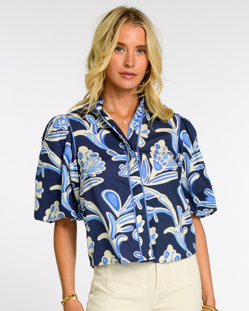 Edie Top in Grand Entrance Navy