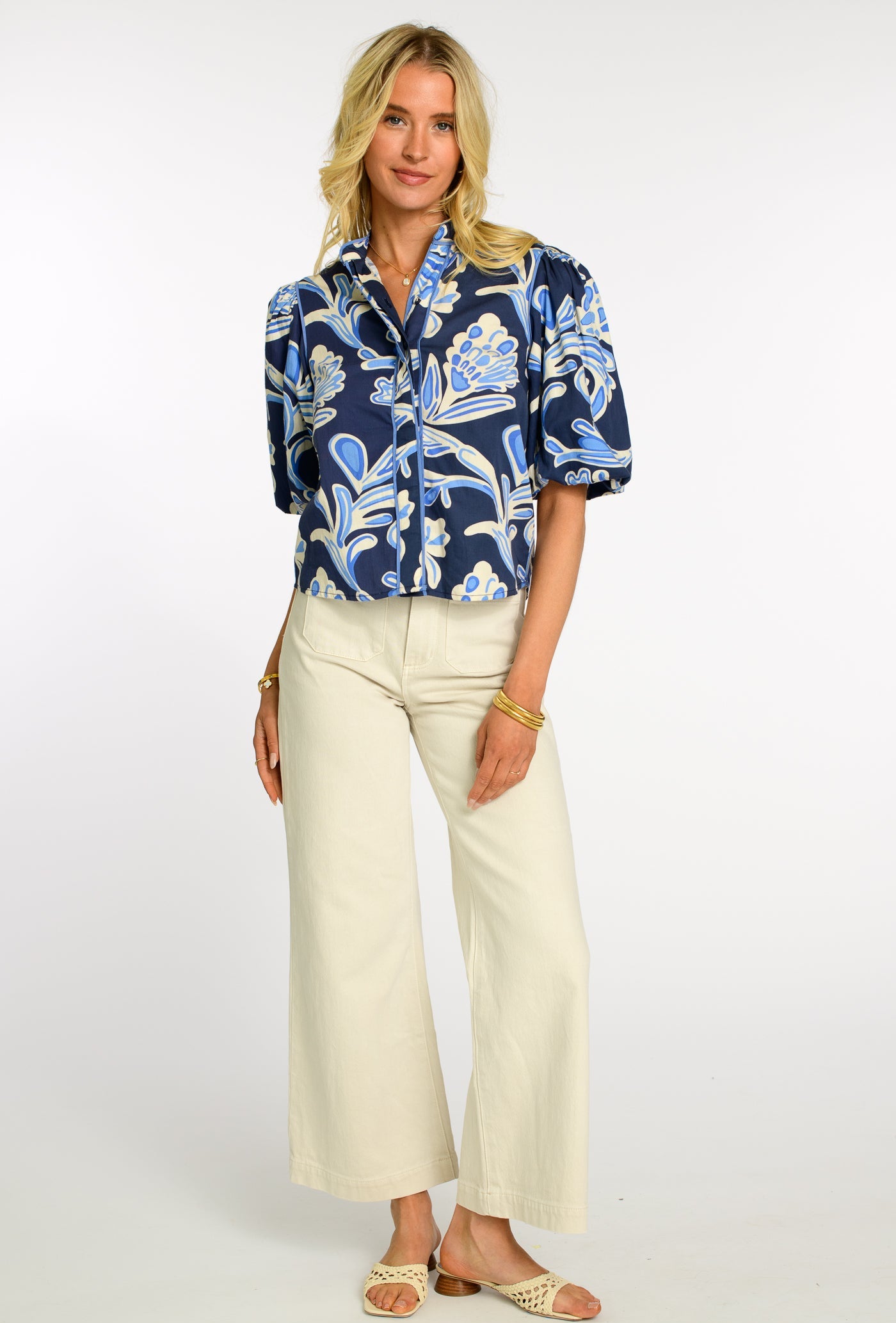 Edie Top in Grand Entrance Navy