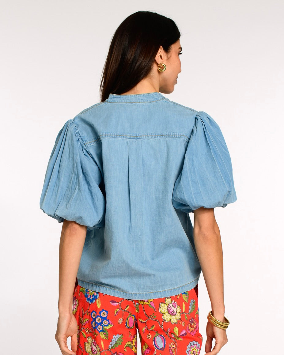 Edie Top in Chambray