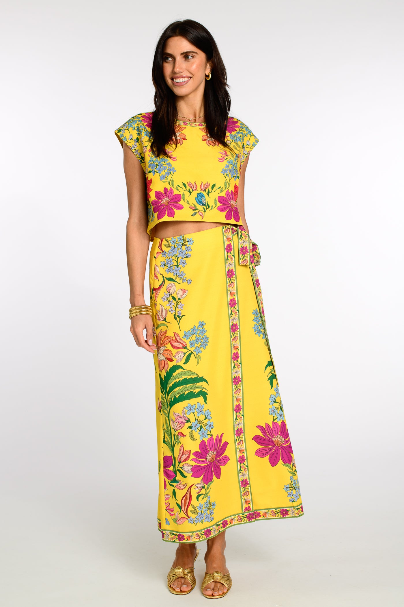 Winnifred Skirt in Tapestry Yellow