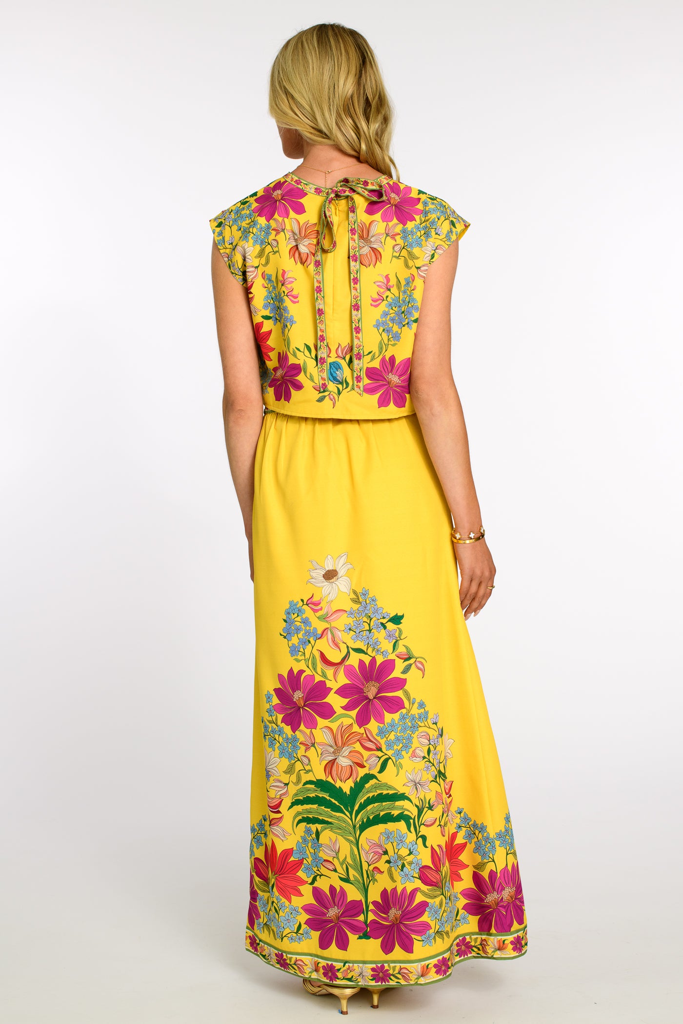 Jackie Top in Tapestry Yellow