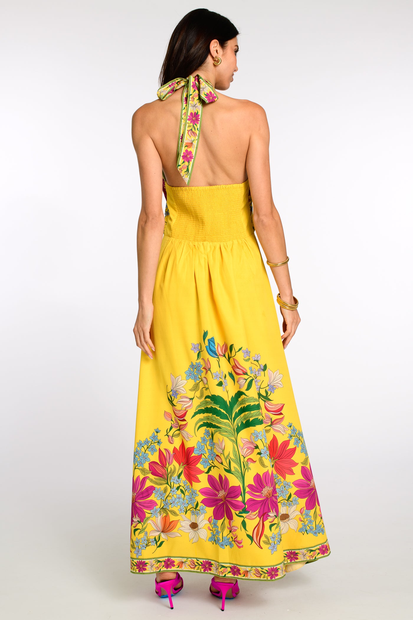 Aubrey Dress in Tapestry Yellow