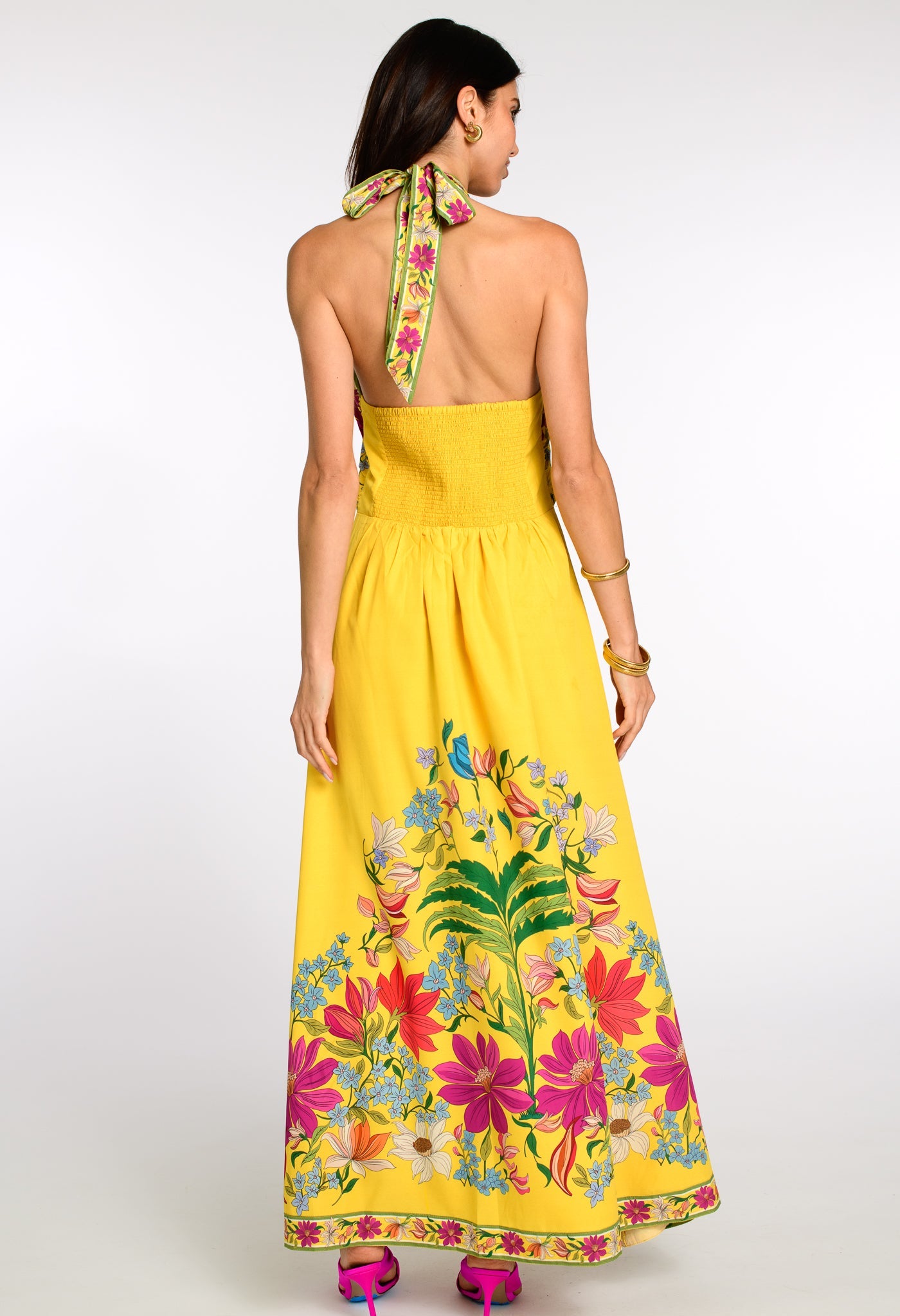 Aubrey Dress in Tapestry Yellow