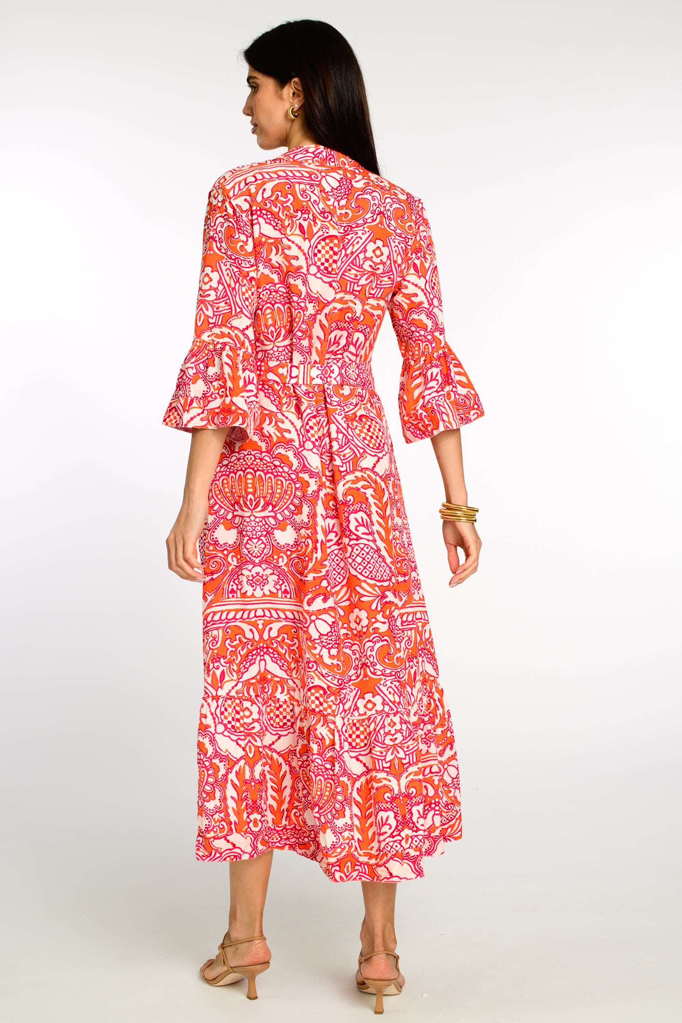 Delaney Dress in Damask Pink